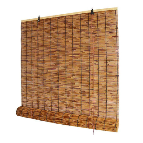 Generic Vintage Bamboo Roller Blinds, UV Resistant Waterproof Roll Up Bamboo Shades Window Sunshades Curtains for Indoor/Outdoor Porch Privacy Outdoor Bamboo Blinds, Cordless (Size : 24x36in(WxH)) WoodArtSupply