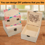 GNIEMCKIN 10 Pack Wooden Box, Unfinished Unpainted Wood Boxes for Crafts, DIY Projects, and Jewelry Storage (4.7x4.7x3.15 inch) GNIEMCKIN