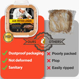 Air Fryer Liners Disposable Square 9 Inch, 125 Pcs Large Square Air Fryer Paper Liners for 6-10QT Air fryer, Non-stick Parchment Paper for Frying, Baking, Cooking, Roasting and Microwave LHSHAD
