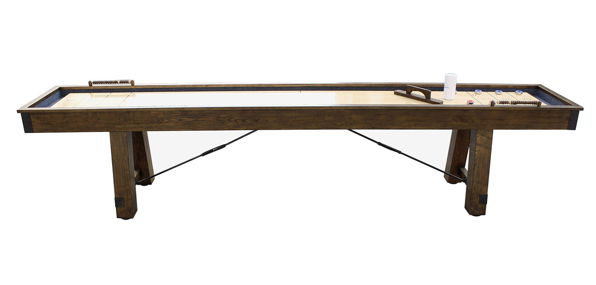 Hathaway Cheyenne 12' Shuffleboard Table, Rustic Oak (BG50354) Hathaway