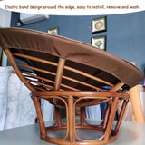 GZYLCH Papasan Chair Cushion Cover, Outdoor Indoor Cushion Waterproof Slipcover for Papasan Chair Cushion, with Elastic Band Designed for Papasan Cushion (for 41~47in, Black) GZYLCH