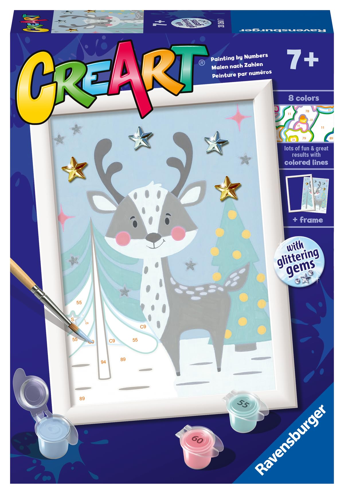 Ravensburger CreArt Cute Deer Paint by Numbers Kit for Kids - 20260 - Painting Arts and Crafts for Ages 7 and Up Ravensburger