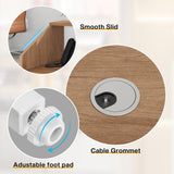 Tribesigns Reception Desk with Counter, Modern Front Desk Reception Room Table with Cable Grommet, 47 inch Retail Counter for Checkout, Lobby, Beauty Salon, Home Office Desk, Oak Tribesigns