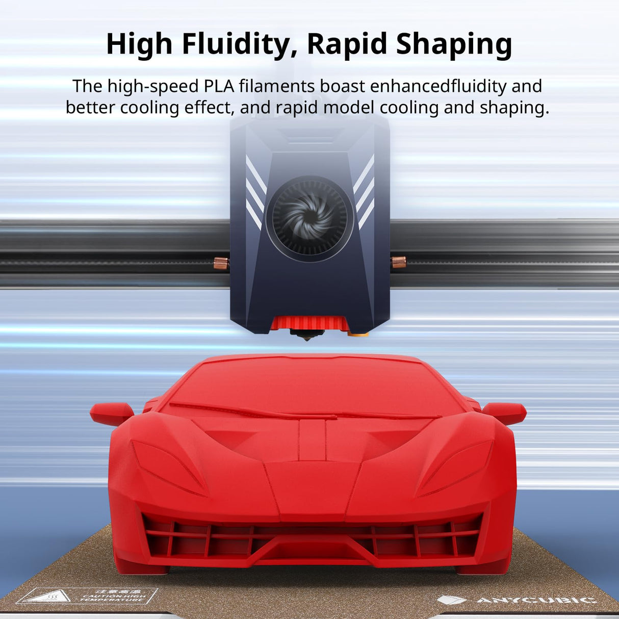 ANYCUBIC High Speed 3D Printer Filament 1.75mm Bundle, Rapid PLA Filament with High Prints Quality, Dimensional Accuracy +/- 0.02mm, 1KG Reusable Spool, 4KG Black +White + Blue + Red ANYCUBIC