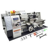TECHTONGDA Metal Lathe 8X16” Precision Electronic Leadscrew Gearless Bench Lathe Automatic Switch Thread between Metric and Inch 1100W Brushless Motor DIY Mini Lathe TECHTONGDA