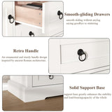 Gyfimoie Farmhouse 7 Drawer Dresser for Bedroom, 52 Inch White Chest of Drawer Dresser with Doors, Storage Dressers Organizer Cabinet for Bedroom, Living Room and Hallway Gyfimoie