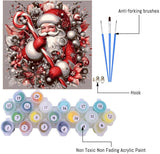 MjhRcll Christmas Paint by Numbers for Adults,DIY Christmas Santa Paint by Numbers Kits on Canvas,Winter Painting by Number for Home Wall Decor 16X16 Inch MjhRcll