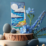NIHO-JIUMA Diamond Art Phone Stand Kits Seascape, DIY Diamond Painting Phone Holder & Mirror, Gift for Adults/Women/Teen NIHO-JIUMA