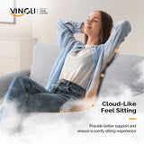 VINGLI 47" Small Couch, Linen Loveseat Sofa Light Grey Mini Couch Mid Century Modern Decor Love Seat for Small Spaces Living Room, Bedroom, Play Room VINGLI