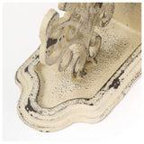 Jemeni Medallions Bookends Decorative, Heavy Duty Book Ends, Shabby Chic White Jemeni