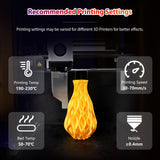 dikale PLA+ 3D Printer Filament 1.75mm No Tangle, Net Weight 250g Spool, 12 Packs, PLA Pro Plus, 12 Assorted Multiple Colors, Total 3KG Material dikale