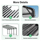 AirWire 20x20 FT Metal Carport with Heavy Duty Carport Canopy, Car Port with Reinforced Base and Five Canopy Beams, Car Garage Shelter for Car, Boats and Truck AirWire