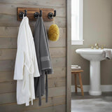 MyGift Burnt Wood Wall Mount Coat Hook Rack and Hat Rack with 3 Hooks Pipe Fixture Design MyGift