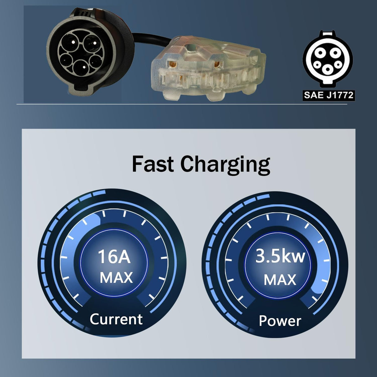 EVHIKING J1772 to Nema 5-15/5-20 Discharger, EV Station Charging Adapter with 0.25M Cable and Three Sockets,EV Adapter Plug,J1772 to Nema 5-20 for E-Bike/Scooter/One Wheel EVHIKING