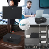 xydled Fire Resistant Safe Fire Safe Box with Key Lock for Home Office Security Storage for Valuables Documents,12.8 x 8.5 x 4.5 Inch,Black xydled