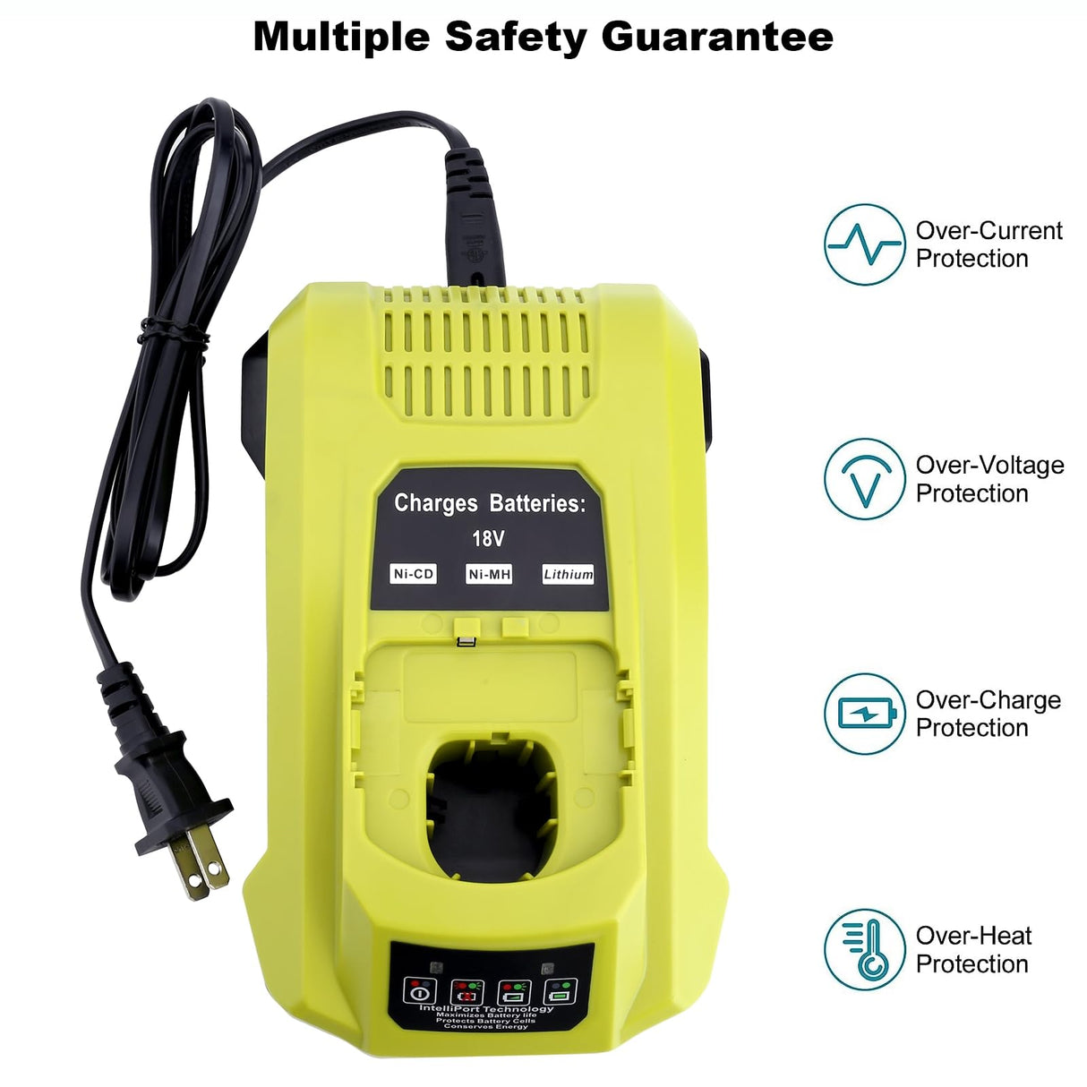 Kotoate P117 Replacement for Ryobi 18V Battery Charger P117 Dual Chemistry Charger P118 Compatible with Ryobi 18V One+ Lithium & 12V-18V NiCad NiMh Battery PBP005 P190 P189 P108 P197 PBP002 PBP004 Kotoate