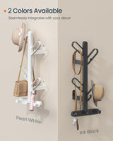 SONGMICS HOME Set of 2 Wall-Mounted Coat Racks, Wall Hooks, Branch-Look Racks with 14 Hooks, Ball Tips, for Clothes, Hats, Bags, Ink Black URCR036B01 SONGMICS HOME