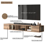 Atelier Mobili Modern Floating TV Stand Wall Mounted, Wall Mounted Entertainment Center, Modern TV Console, Walnut Color, TV Floating Shelf, ATELIER MOBILI THE LEADER OF THE INTERCHANGEABLE FURNITURE
