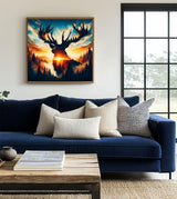 Forest Deer Diamond Art Kits for Adults,5D Full Round Drill Dots Diamond Painting Kits for Beginners Landscape Scenery,DIY Gem Art and Crafts Deer Paint by Diamonds Easy,Home Wall Decor 13.7X13.7 Inch SJDIYSTORE