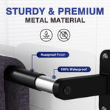 Powools Towel Rack for Bathroom - 24" Rustproof Towel Holder, Sturdy Towel Bar Wall Mounted, Space-Saving Towel Hanger, Bathroom Accessories, Home Decor, Apparment Essentials, Black Powools