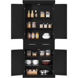 Yaheetech Kitchen Pantry Storage Cabinet with Drawer, Freestanding Pantry Cabinets with 2 Adjustable Shelves, 72.5" Tall Storage Cupboard for Yaheetech