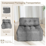 YOSHOOT Folding Couch Sofa Bed, Convertible Sleeper Chairs with Back Support, Foldable Couch Futon Mattress with Pillow, Portable Fold Out Chair Bed Floor Mattress Floor Couch for Living Room YOSHOOT