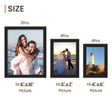 upsimples 10 Pack Picture Frames Collage Wall Decor, Gallery Wall Frame Set for Wall Mounting or Tabletop Display, Multi Sizes Including 8x10, 5x7, 4x6 Family Photo Frames, Black upsimples