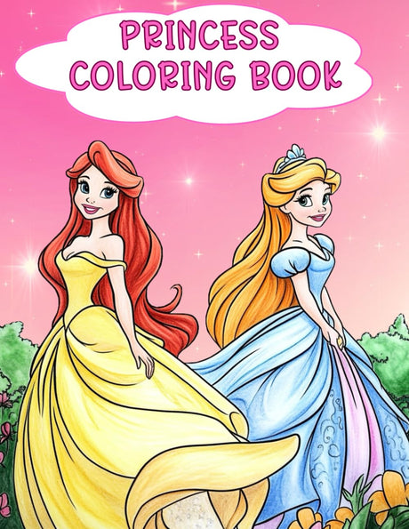 Princess Coloring Book: Bold and Easy Princess Coloring Book for Girls Ages 4 -10| Featuring Magic, Unicorns, Castles and more. WoodArtSupply