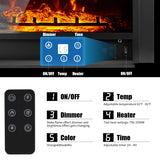 YODOLLA 28.5" Electric Fireplace Insert, Wall Recessed/Mounted, Freestanding Fireplace with Remote Control, 3 Color Adjustable Flames, 2 Modes Heat, 8 H Timer, 5 Brightness Settings, 750/1500W Heater YODOLLA