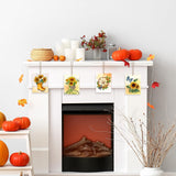 COCHIE 10PCS Large Thanksgiving Unfinished Wood Crafts to Paint for Adults Kids, Bulk Predrilled Wooden Ornaments for Painting, Pumpkin Scarecrow Paintable Wood Slices Craft Supplies with Ropes COCHIE