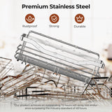 Orimade Shower Caddy Basket Shelf with 5 Hooks Adhesive Organizer Storage Rack Rustproof Wall Mounted Stainless Steel No Drilling for Bathroom, Toilet, Kitchen - 2 Pack Orimade