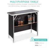 Best Choice Products Portable Pop-Up Bar Table for Indoor, Outdoor, Party, Picnic, Tailgate, Entertaining w/Carrying Case, Storage Shelf, Removable Skirt Best Choice Products