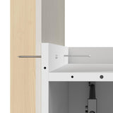 Bestar Pur Full Size Murphy Bed in White, 59-inch Space-Saving Sleeping Arrangement for Multipurpose Area, Bedroom, Guest Room, or Living Room Bestar