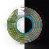 Zi-Rui 3D Printer PLA Filament, Glow in The Dark Multicolor Change, Rainbow Multicolor Gradient, 1.75mm 1KG/2.2lbs Zi-Rui