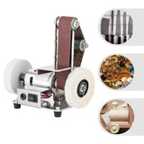 Mini Belt Sander, 7 Adjustable Speed Electric Bench Grinder Sanding Machine, Electric Knife Sharpener Mini Bench Belt Grinder for Metal Working, Knife Making and DIY MIMODA