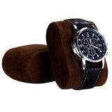 BEWISHOME 20 Slot Watch Box for Men Watch Case, Watch Display Case with Real Glass Lid, 2 Layers Watch Holder Organizer, Metal Hinge, Brown Leather SSH24Z BEWISHOME