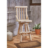 CASTLECREEK Log Swivel Stool, 300-lb. Capacity 24" CASTLECREEK