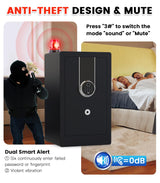 5.6 Cuft Biometric Fireproof Safe Box For Home, Heavy Duty Home Safe Fireproof Waterproof, Large Document Safe With Keypad, Anti-Theft Dual Alert, Mute Mode, Digital Security Safe For Jewelry Money Povanje