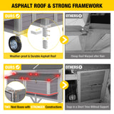 Chicken Coop Mobile Wooden Hen House with Nesting Box,Large Poultry Cage Upgrade with Strong Iron Frame,Durable & Waterproof Aivituvin