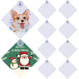 Framendino, 10 Pack Sublimation Blanks Suction Cup Car Window Sign Heat Transfer Metal Signs for DIY Craft Framendino