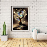 BOHADIY Diamond Painting Kit for Adults: Butterfly Tree of Life Art - 5D Diamond Dots - 12x16inch BOHADIY