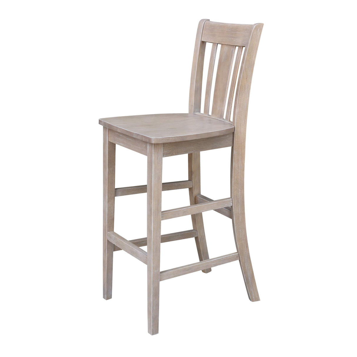 International Concepts San Remo Bar Height Stool, Washed Gray Taupe IC International Concepts
