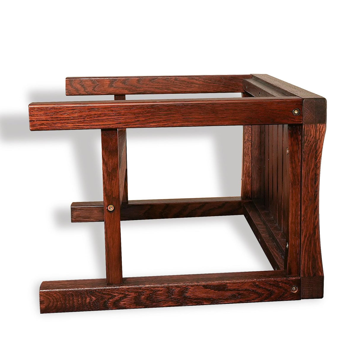 CONSDAN Wood Shower Bench, Extra Large Capacity, USA Solid Oak, Waterproof Finish, Durable Wood Shower Stool, Ideal for Bathroom Spa Outdoor, Dark Oak CONSDAN