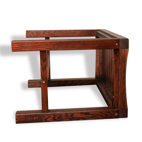 CONSDAN Wood Shower Bench, Extra Large Capacity, USA Solid Oak, Waterproof Finish, Durable Wood Shower Stool, Ideal for Bathroom Spa Outdoor, Dark Oak CONSDAN