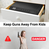 Sgorlds Biometric Gun Safe for Handgun with LCD Display of Temperature Humidity, Fingerprint Quick Access Pistol Safe with USB C Port, 12.6"x 10.24"x 3.15", Black Sgorlds