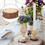 kukmakri 16 PCS Unfinished Wood Slices for Centerpieces, 6.3-7 Inch Natural Wood Slices with Tree Bark Pine and Wood Rounds Discs for DIY Crafts, Centerpieces, Art & Decor kukmakri