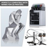 Metallic PETG Filament 1.75mm, TINMORRY Rapid PETG 3D Printing Filament, PETG with a Rapid Flow Rate, Compatible with Bambu Lab FDM 3D Printer, 1KG, Chrome/Metal Silver TINMORRY