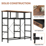 Jocoevol Fabric Dresser for Bedroom with 9 Drawers - Sturdy Steel Frame, Wooden Top & Easy Pull Chest of Drawers with Fabric Bins, Storage Organizer for Closet, Guest Room, Entryway (Rustic Brown) Jocoevol