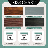 THLYNSAM Fireplace Mantel 48 inches Floating Shelf with Rustic Finish Wood Wall Shelf with Invisible Heavy Duty Bracket for Living Room Décor, 48L x 6H x 8D, Grey THLYNSAM