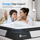 Avenco King Mattress 12 Inch, King Hybrid Mattress Medium Firm, King Mattress in a Box with Pocketed Springs CertiPUR-US Foam Mattress, Supportive&Pressure Relief, Breathable Fabric Avenco